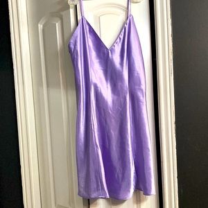 Sheer satin mini dress